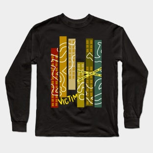 Crime Scene Victim Murder Mystery Dinner Long Sleeve T-Shirt